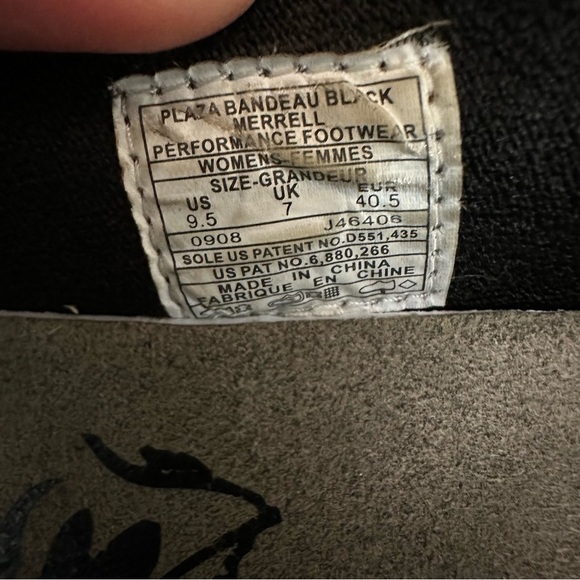 Merrell Womens Size 9.5 US Mary Jane Plaza Bandeau Black  Leather Comfort Shoes - Picture 10 of 10